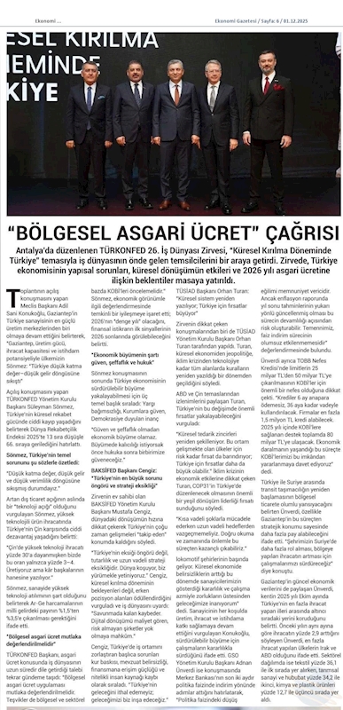 TÜRKONFED Başkani Suleyman Sönmez Sanayide Biz Üretiyoruz Kar Baskasinin Hanesine Yaziliyor - 4