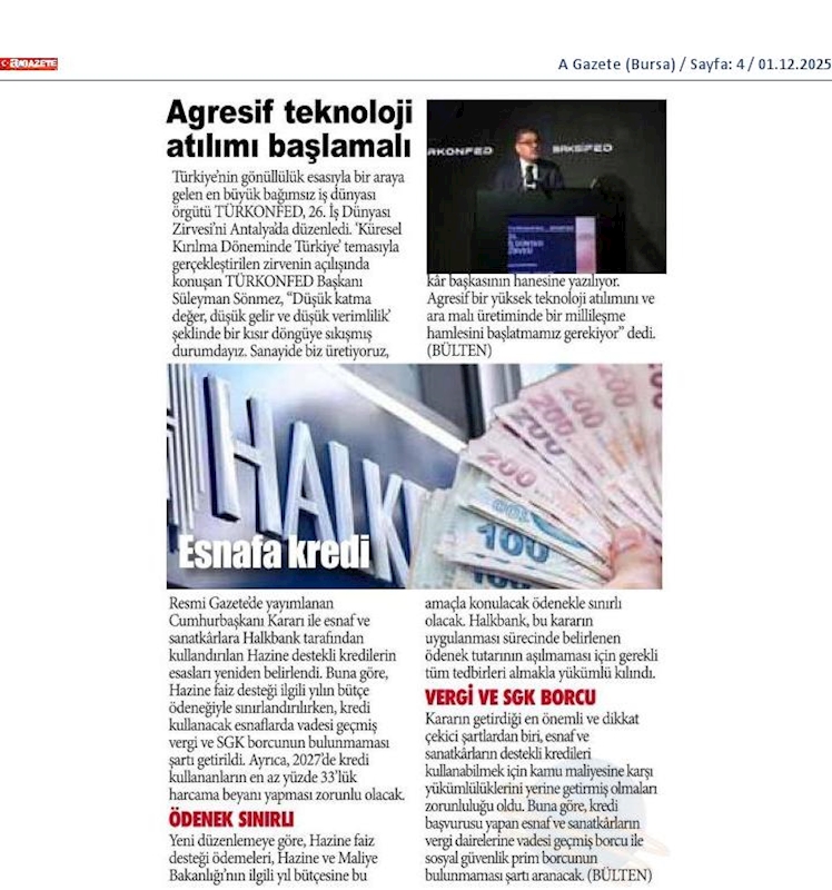 TÜRKONFED Başkani Suleyman Sönmez Sanayide Biz Üretiyoruz Kar Baskasinin Hanesine Yaziliyor - 8