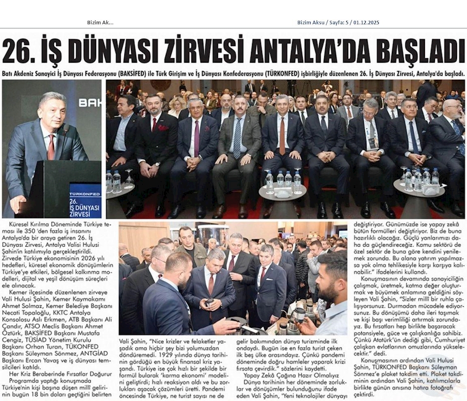 TÜRKONFED Başkani Suleyman Sönmez Sanayide Biz Üretiyoruz Kar Baskasinin Hanesine Yaziliyor - 19