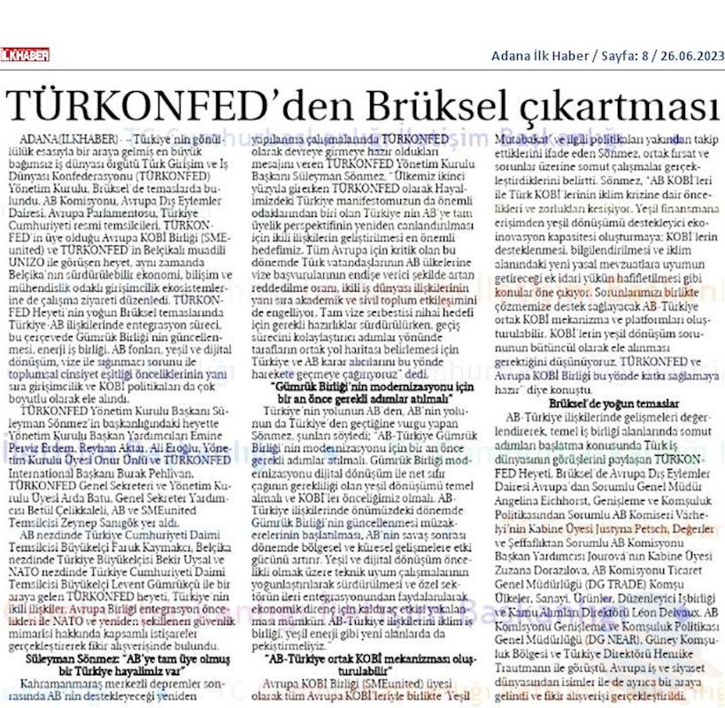 TÜRKONFED Bruksel Ziyareti 24 25 Haziran 2023 Bruksel - 1