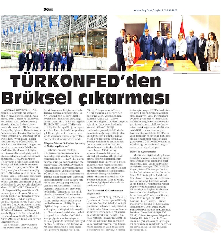 TÜRKONFED Bruksel Ziyareti 24 25 Haziran 2023 Bruksel - 4