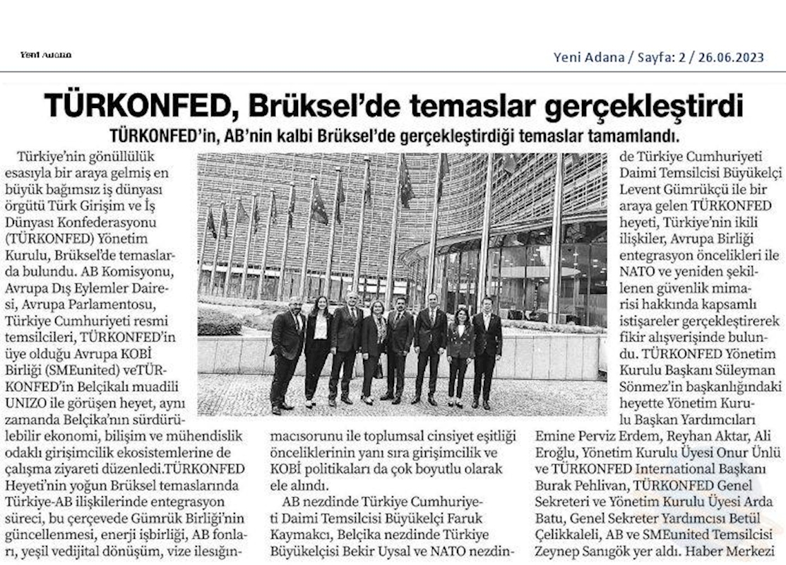 TÜRKONFED Bruksel Ziyareti 24 25 Haziran 2023 Bruksel - 11