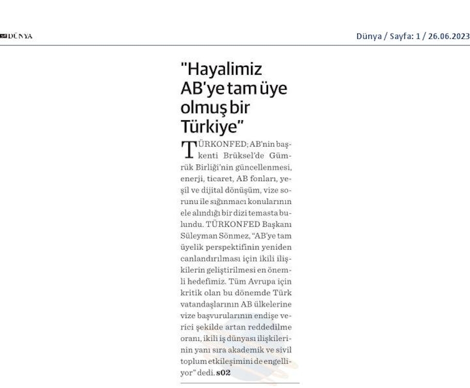 TÜRKONFED Bruksel Ziyareti 24 25 Haziran 2023 Bruksel - 14