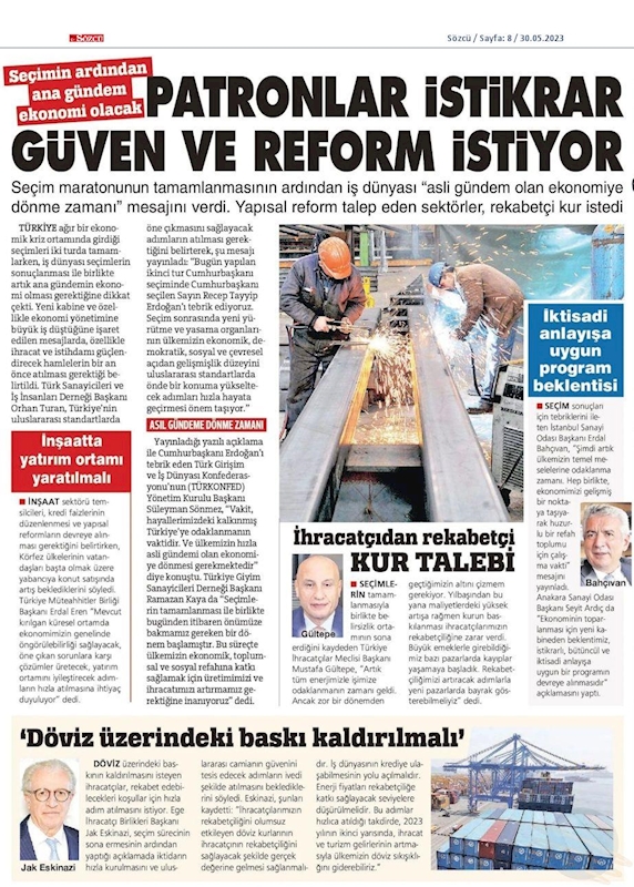 TÜRKONFED Cumhurbaskanligi Secim Sonucu Basin Aciklamasi 29 Mayis 2023 - 4