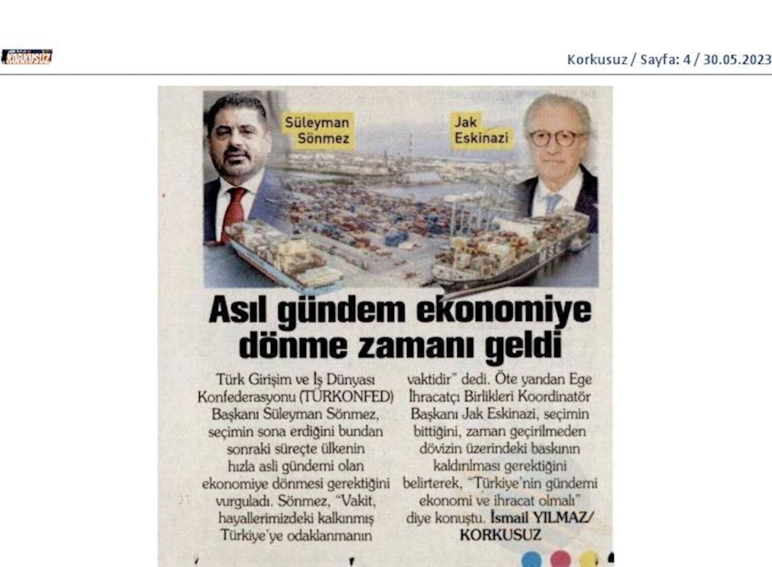 TÜRKONFED Cumhurbaskanligi Secim Sonucu Basin Aciklamasi 29 Mayis 2023 - 10
