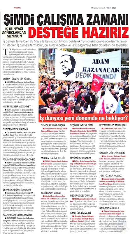 TÜRKONFED Cumhurbaskanligi Secim Sonucu Basin Aciklamasi 29 Mayis 2023 - 13