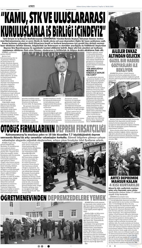 TÜRKONFED Deprem Basin Aciklamasi 6 Subat 2023 - 6