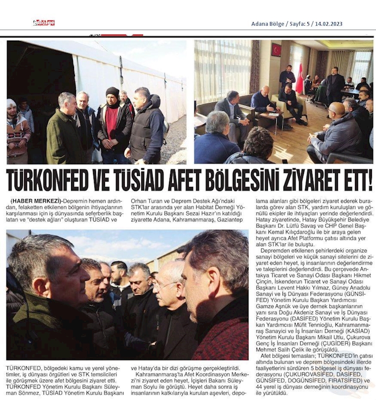 TÜRKONFED Deprem Basin Bulteni 14022023 - 3