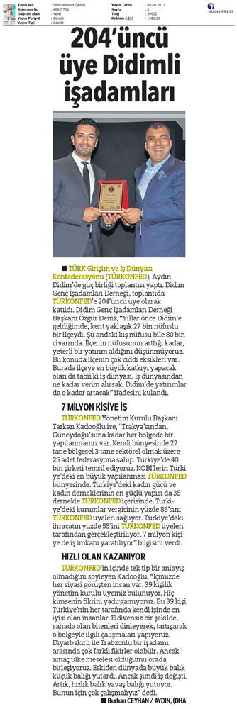 TÜRKONFED Didim Giad Toplantısı Medya Yansimalari Didim 6 Agustos 2017 - 3