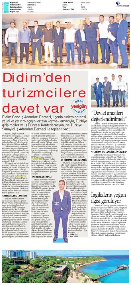 TÜRKONFED Didim Giad Toplantısı Medya Yansimalari Didim 6 Agustos 2017 - 11