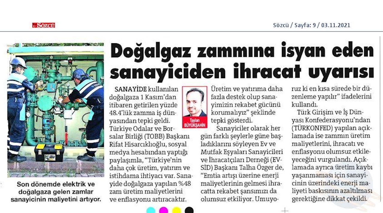 TÜRKONFED Dogal Gaz Zammi 2 Kasim 2021 - 7