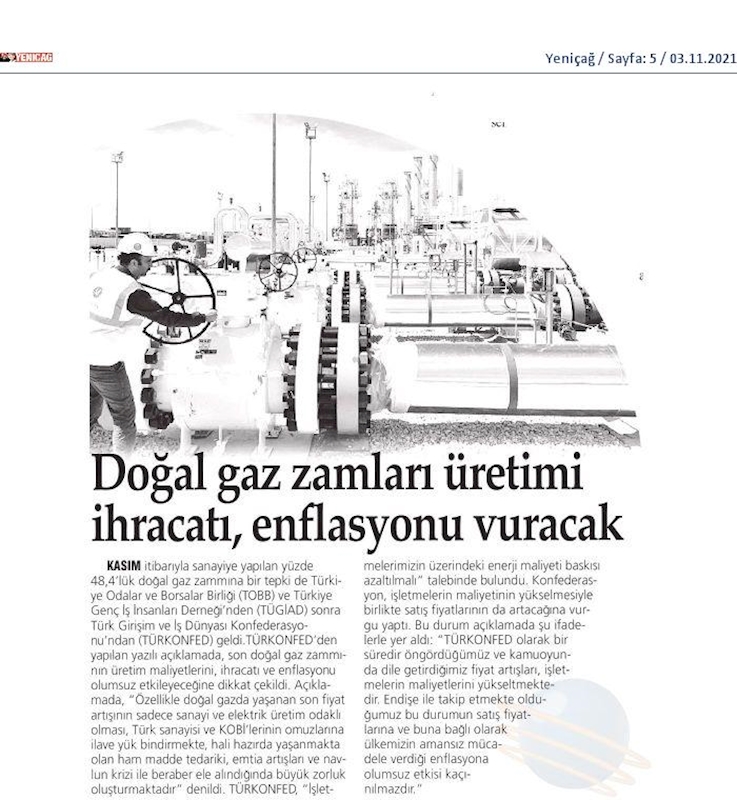 TÜRKONFED Dogal Gaz Zammi 2 Kasim 2021 - 10