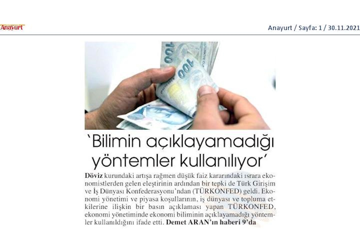 TÜRKONFED Ekonomi Basin Aciklamasi 29 Kasim 2021 - 23