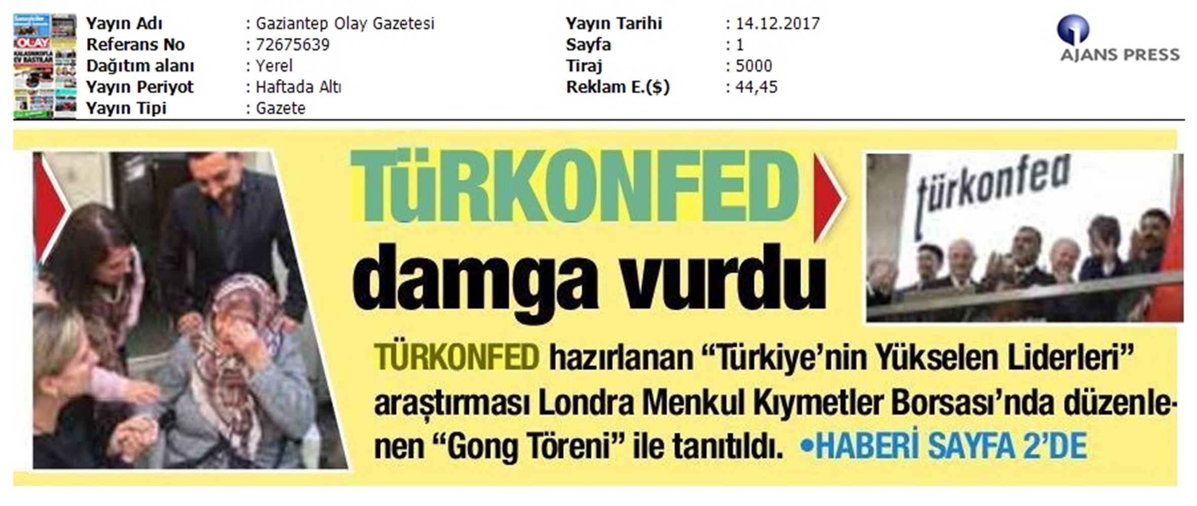 TÜRKONFED Elite Programi Türkiyenin Yukselen Liderleri Raporu Londra Borsasi Tanitimi 15 Aralik 2017 - 3