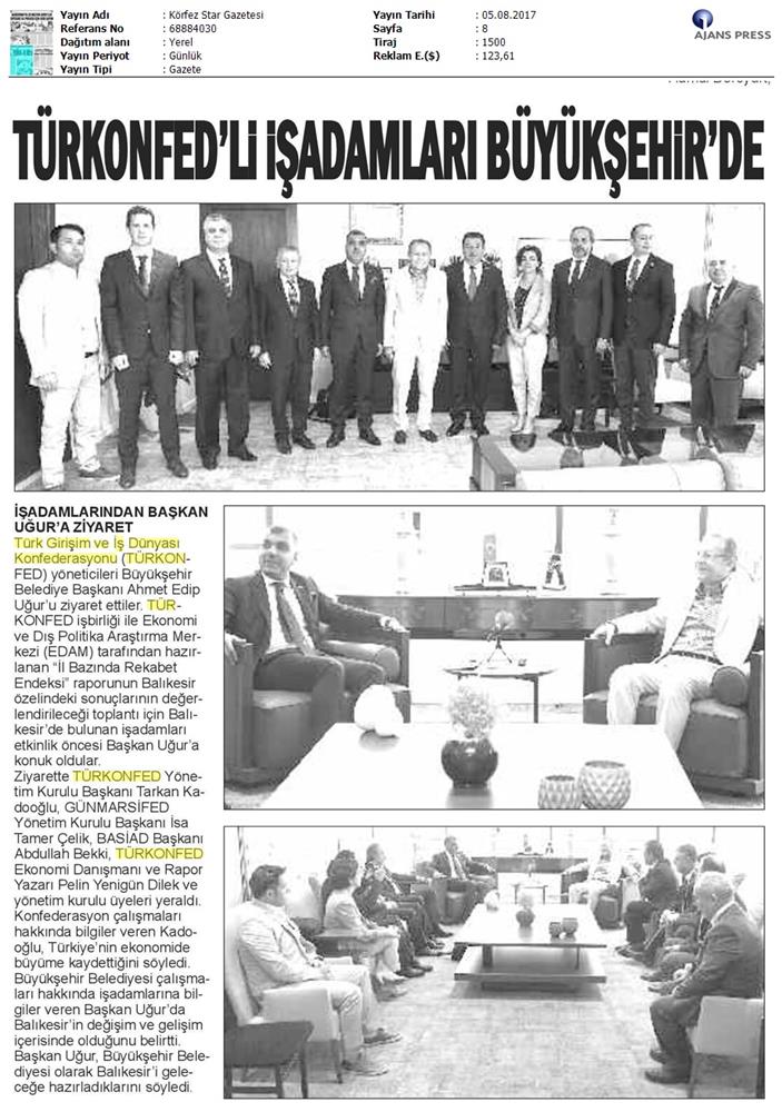 TÜRKONFED Gunmarsifed Türkiye Icin Bir Rekabet Endeksi Rapor Tanitim Toplantısı Medya Yansimalari 5 Agustos 2017 - 14