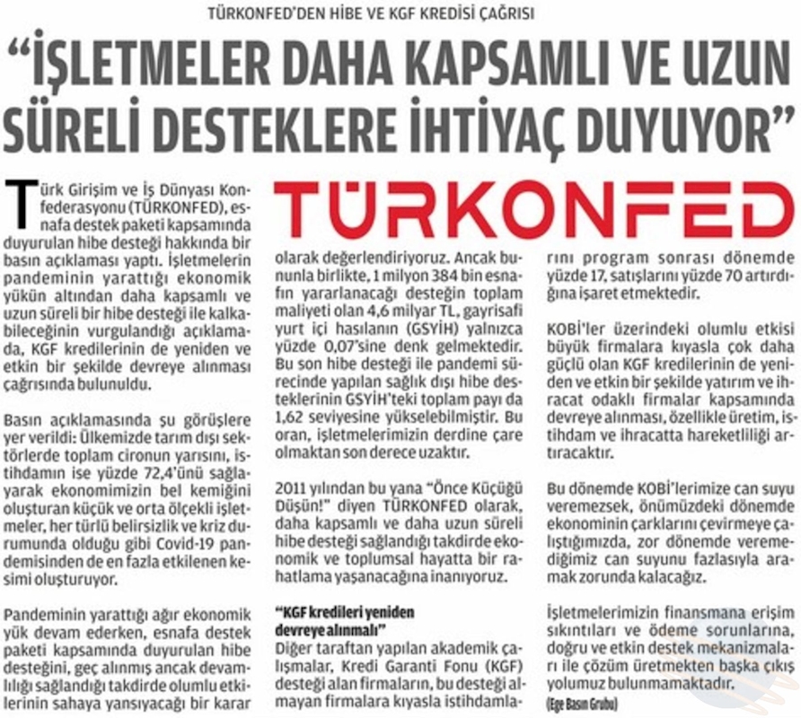TÜRKONFED Hibe Ve Kgf Kredisi Cagrisina Iliskin Basin Aciklamasi 20 Mayis 2021 - 6