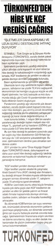 TÜRKONFED Hibe Ve Kgf Kredisi Cagrisina Iliskin Basin Aciklamasi 20 Mayis 2021 - 7