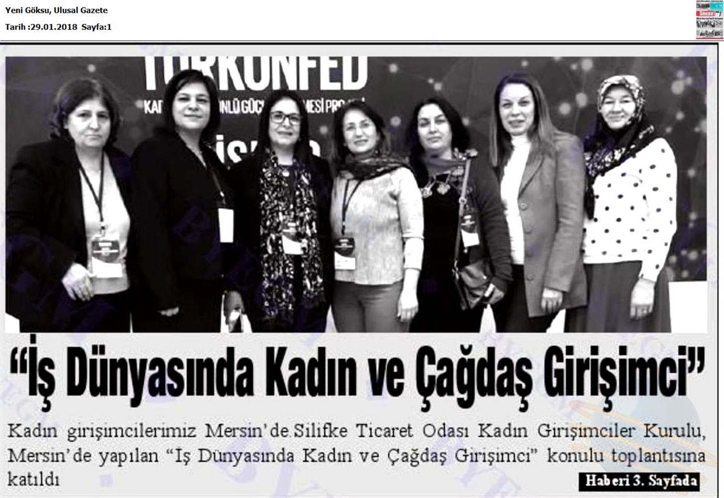 TÜRKONFED İDK Giskad Kadinin Cok Yonlu Guclendirilmesi Projesi Mersin Toplantısı Medya Yansimalari 26 Ocak 2018 Mersin - 13