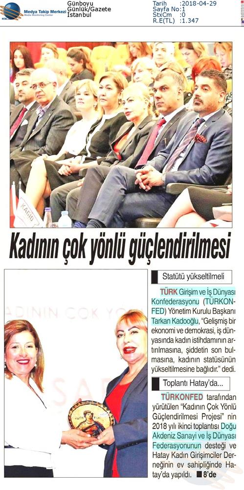 TÜRKONFED İDK Kagid Kadinin Cok Yonlu Guclendirilmesi Projesi Hatay Toplantısı Medya Yansimalari 27 Nisan 2018 Hatay - 12