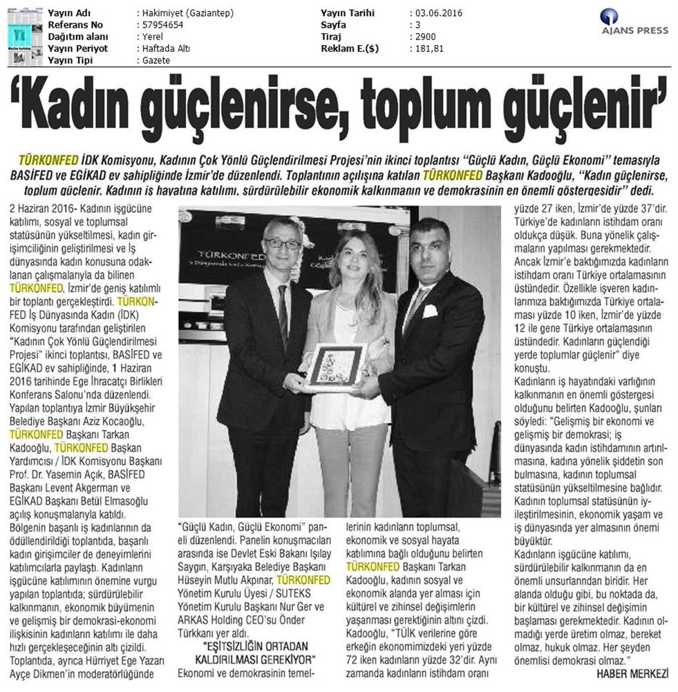 TÜRKONFED İDK Komisyonu Kadinin Cok Yonlu Guclendirilmesi Projesi Izmir - 11