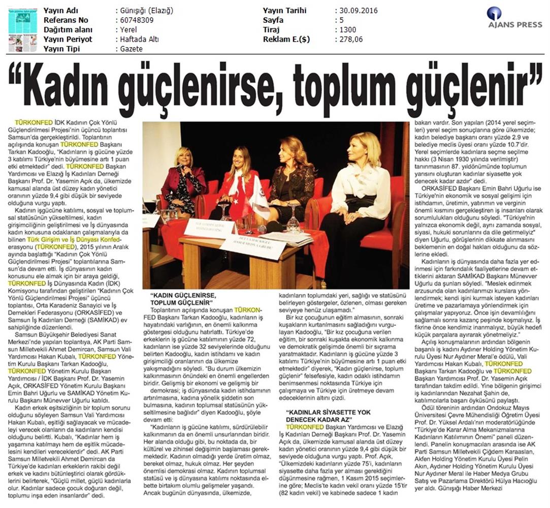 TÜRKONFED İDK Toplantısı 28 Eylul 2016 Samsun - 6