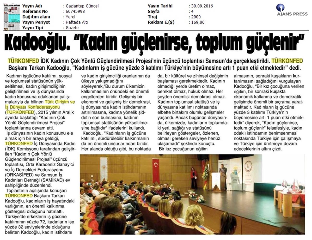 TÜRKONFED İDK Toplantısı 28 Eylul 2016 Samsun - 8