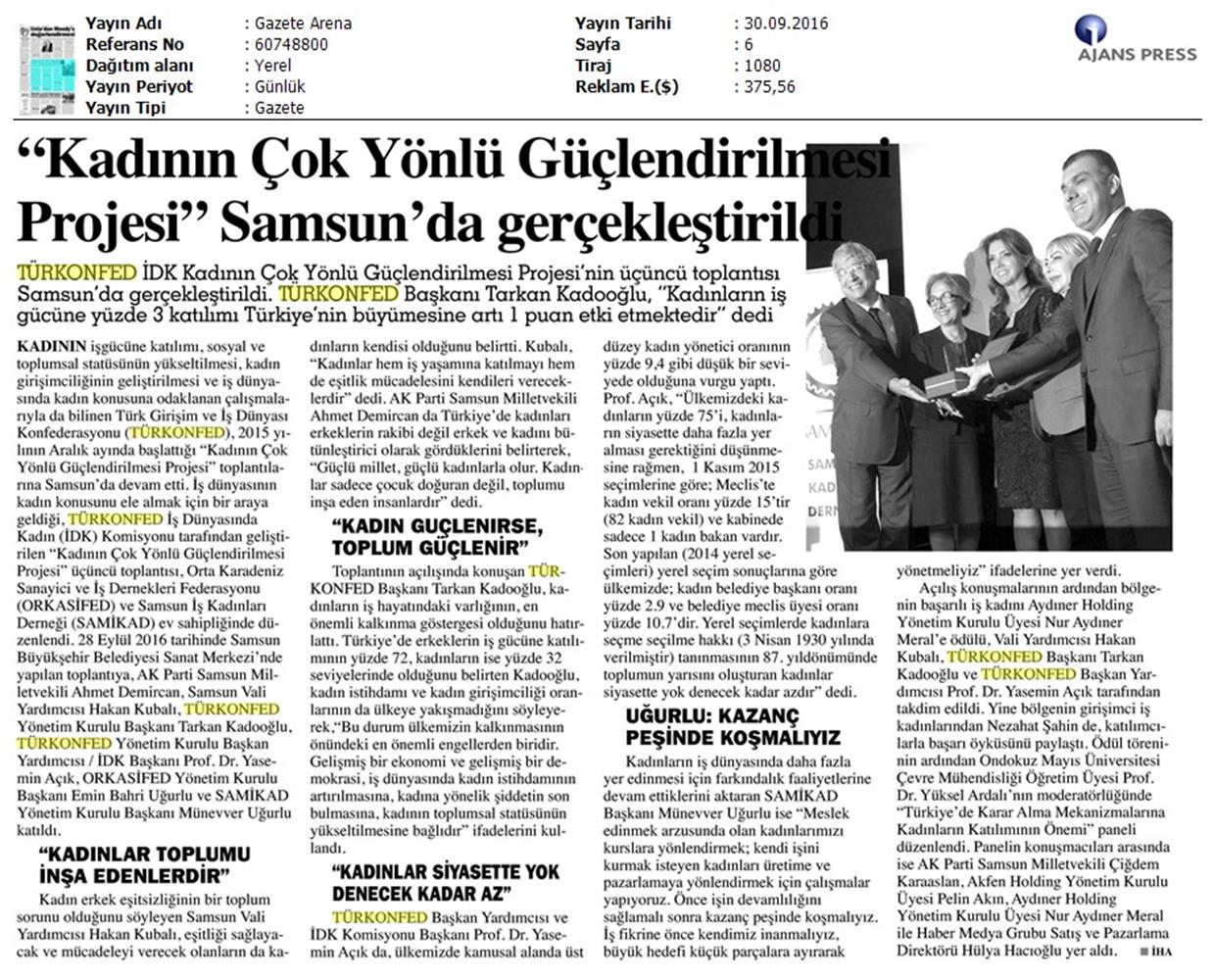 TÜRKONFED İDK Toplantısı 28 Eylul 2016 Samsun - 9
