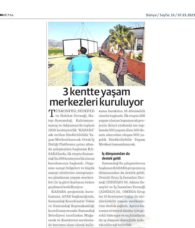 TÜRKONFED Kasaba Projesi 6 Mart 2023 - 1