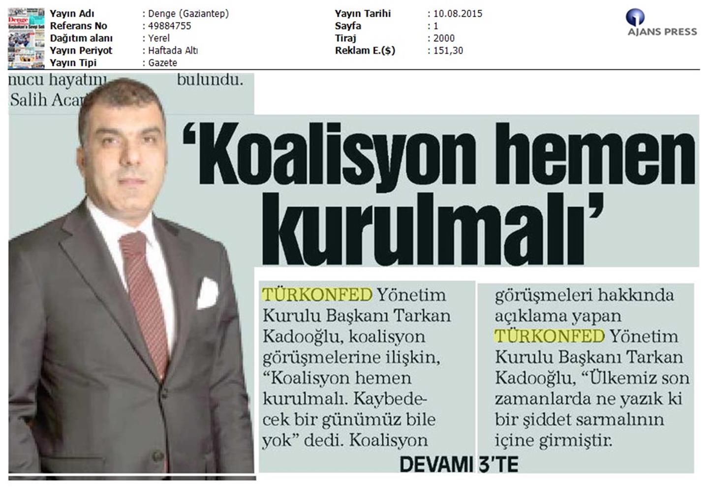 TÜRKONFED Koalisyon Aciklamasi Basin Yansimalari - 27