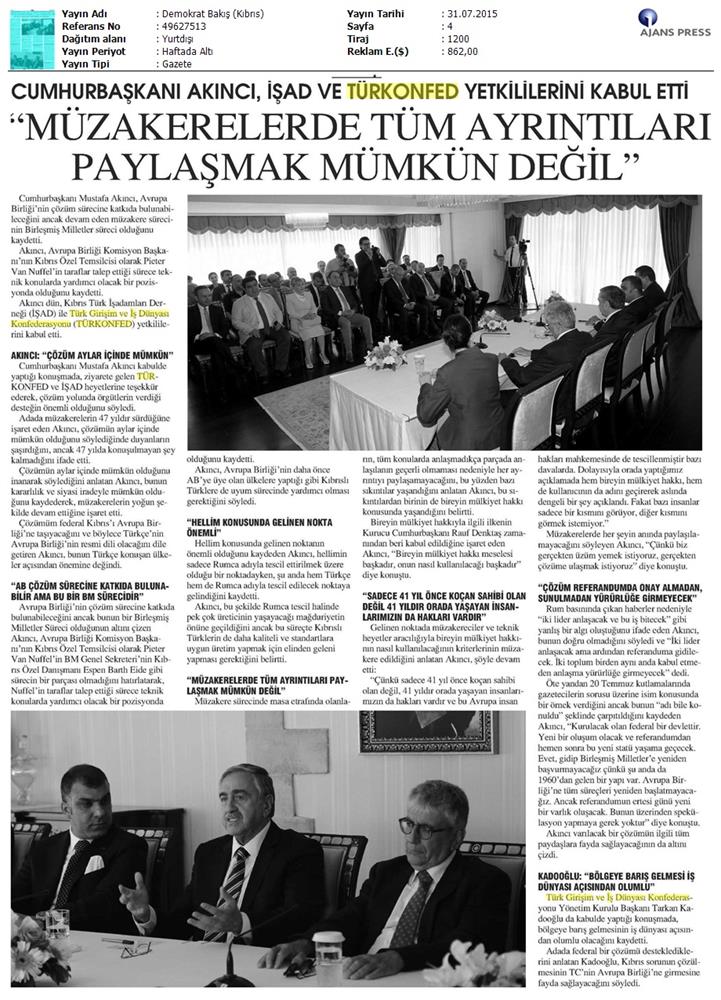 TÜRKONFED Koalisyon Aciklamasi Basin Yansimalari - 33