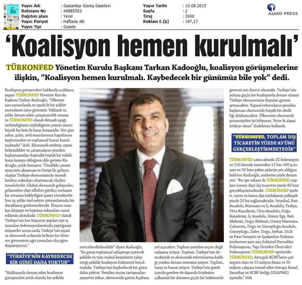 TÜRKONFED Koalisyon Aciklamasi Basin Yansimalari - 38