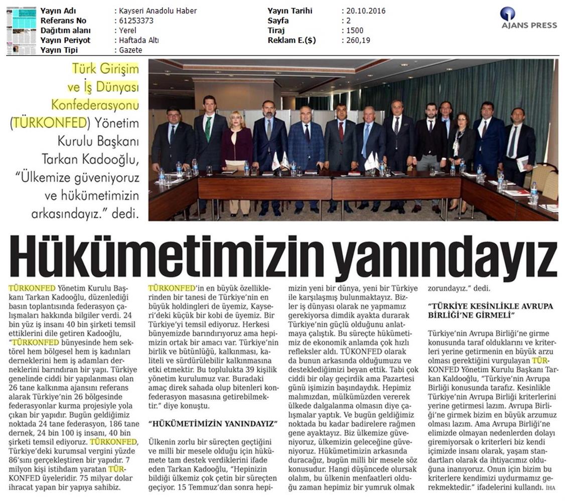TÜRKONFED Kss Anadolu Toplantilari Kayseri 19 Ekim 2016 - 10