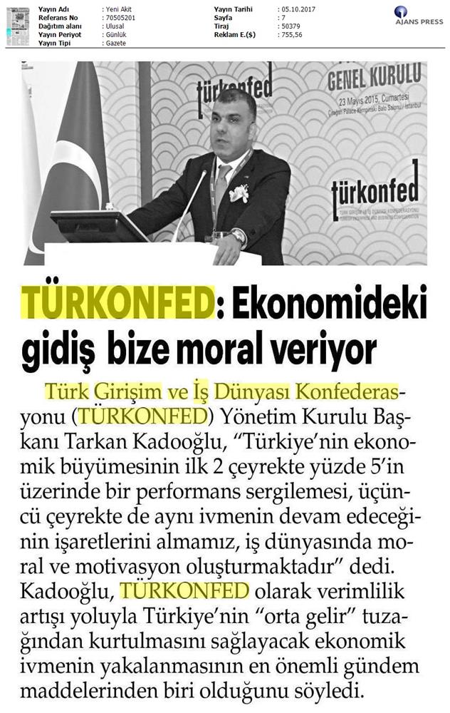 TÜRKONFED Marsifed Türkiye Icin Bir Rekabet Endeksi Raporu Bursa Toplantısı Medya Yansimalari 3 Ekim 2017 - 20