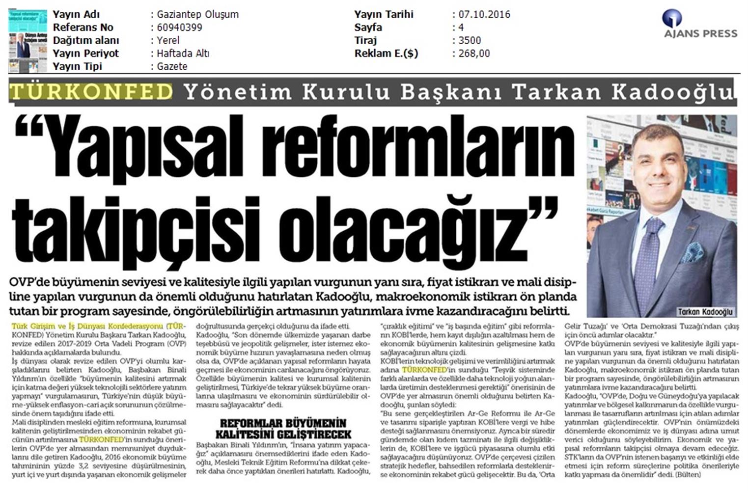 TÜRKONFED OVP Basin Aciklamasi Medya Yansimalari 7 Ekim 2016 - 15