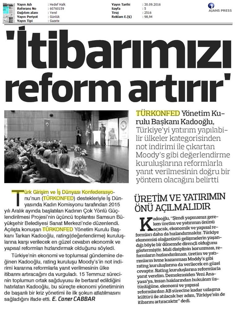 TÜRKONFED Rating Moodys Kuruluslari Basin Aciklamasi Medya Yansimalari - 9