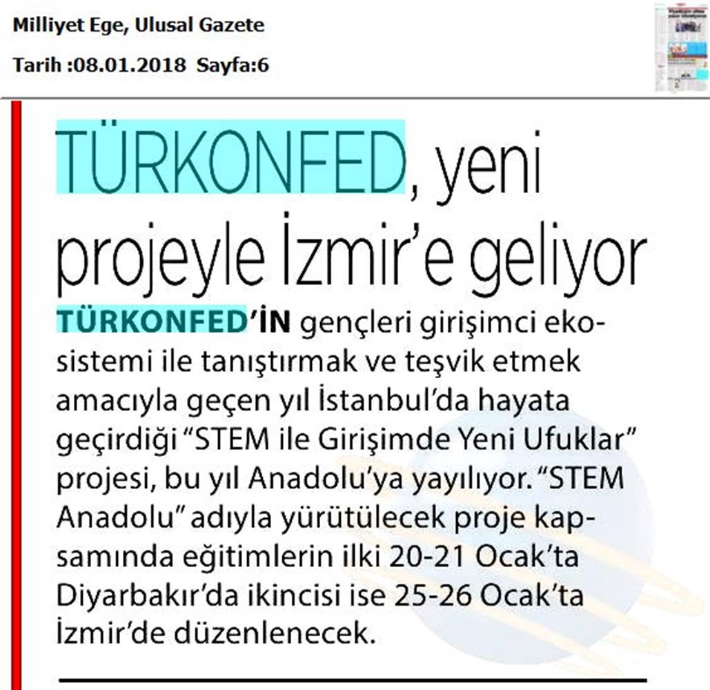 TÜRKONFED STEM Egitimini Anadoluya Yayiyor Medya Yansimalari 6 Ocak 2018 - 54