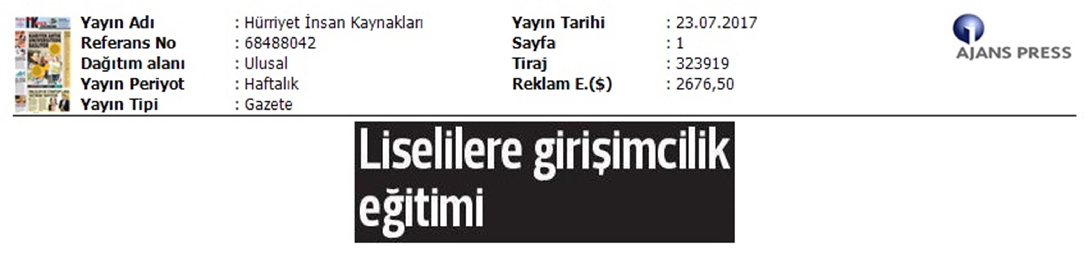 TÜRKONFED STEM Ile Yeni Ufuklar Projesi Medya Yansimalari 19 Temmuz 2017 - 8
