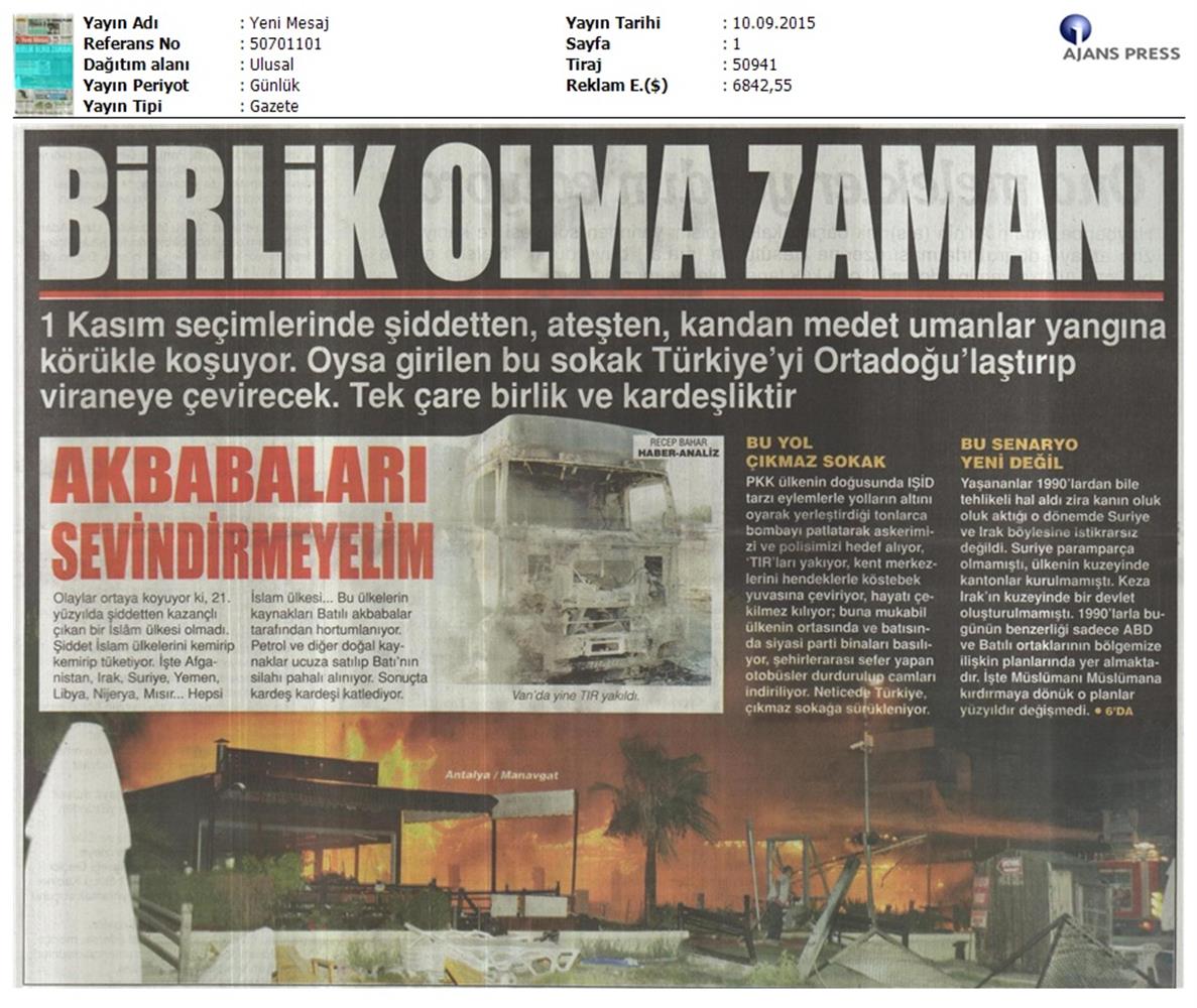 TÜRKONFED Teror Olaylarina Iliskin Aciklamalari Basin Yansimalari - 3