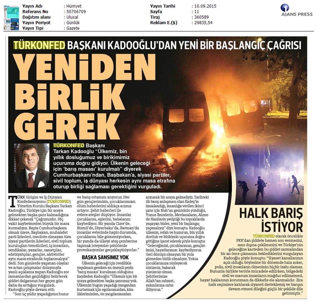 TÜRKONFED Teror Olaylarina Iliskin Aciklamalari Basin Yansimalari - 11