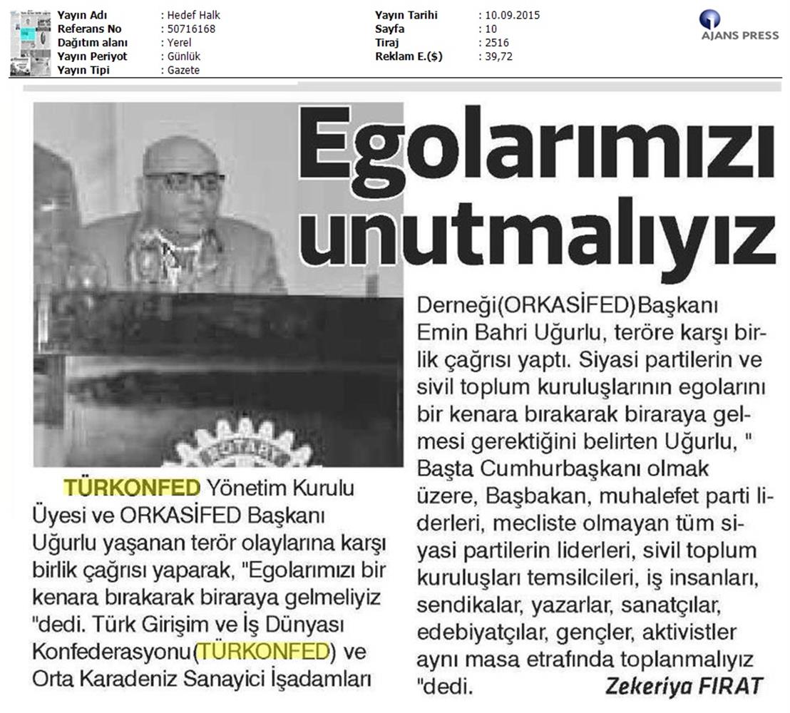 TÜRKONFED Teror Olaylarina Iliskin Aciklamalari Basin Yansimalari - 21