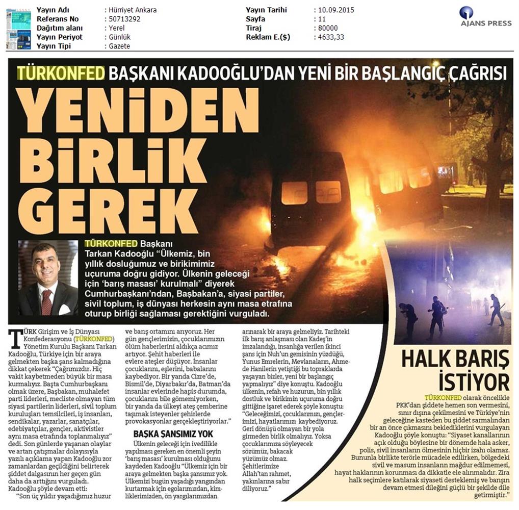 TÜRKONFED Teror Olaylarina Iliskin Aciklamalari Basin Yansimalari - 25