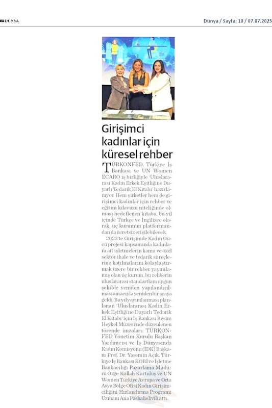 TÜRKONFED Türkiye Is Bankasi Ve Un Women Imza Toreni - 2