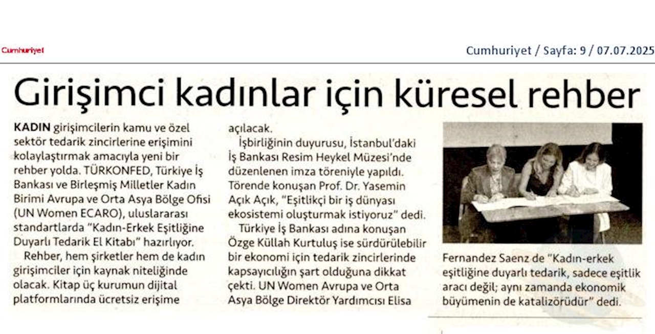 TÜRKONFED Türkiye Is Bankasi Ve Un Women Imza Toreni - 6