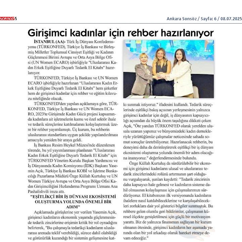 TÜRKONFED Türkiye Is Bankasi Ve Un Women Imza Toreni - 13