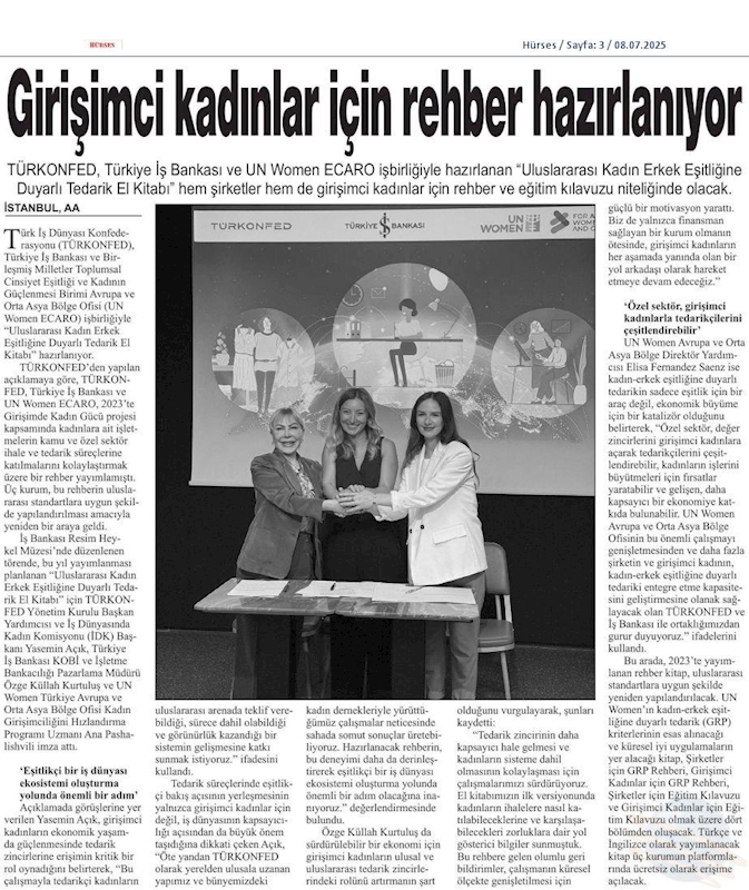 TÜRKONFED Türkiye Is Bankasi Ve Un Women Imza Toreni - 14
