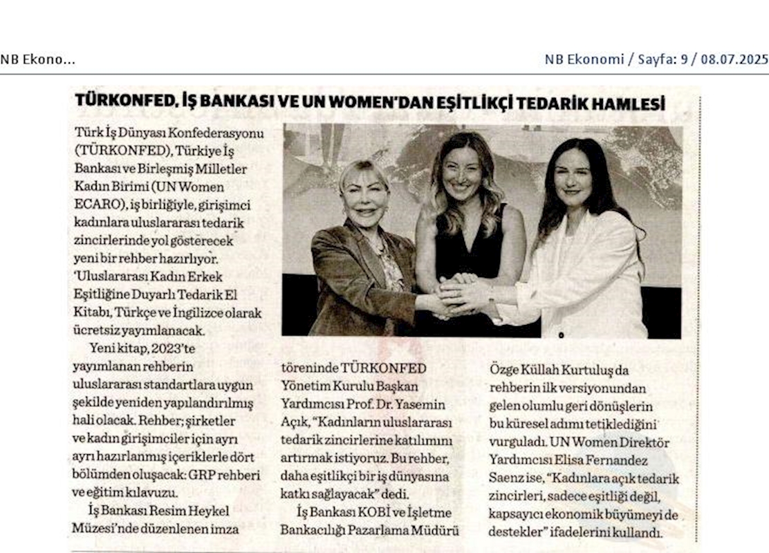 TÜRKONFED Türkiye Is Bankasi Ve Un Women Imza Toreni - 18