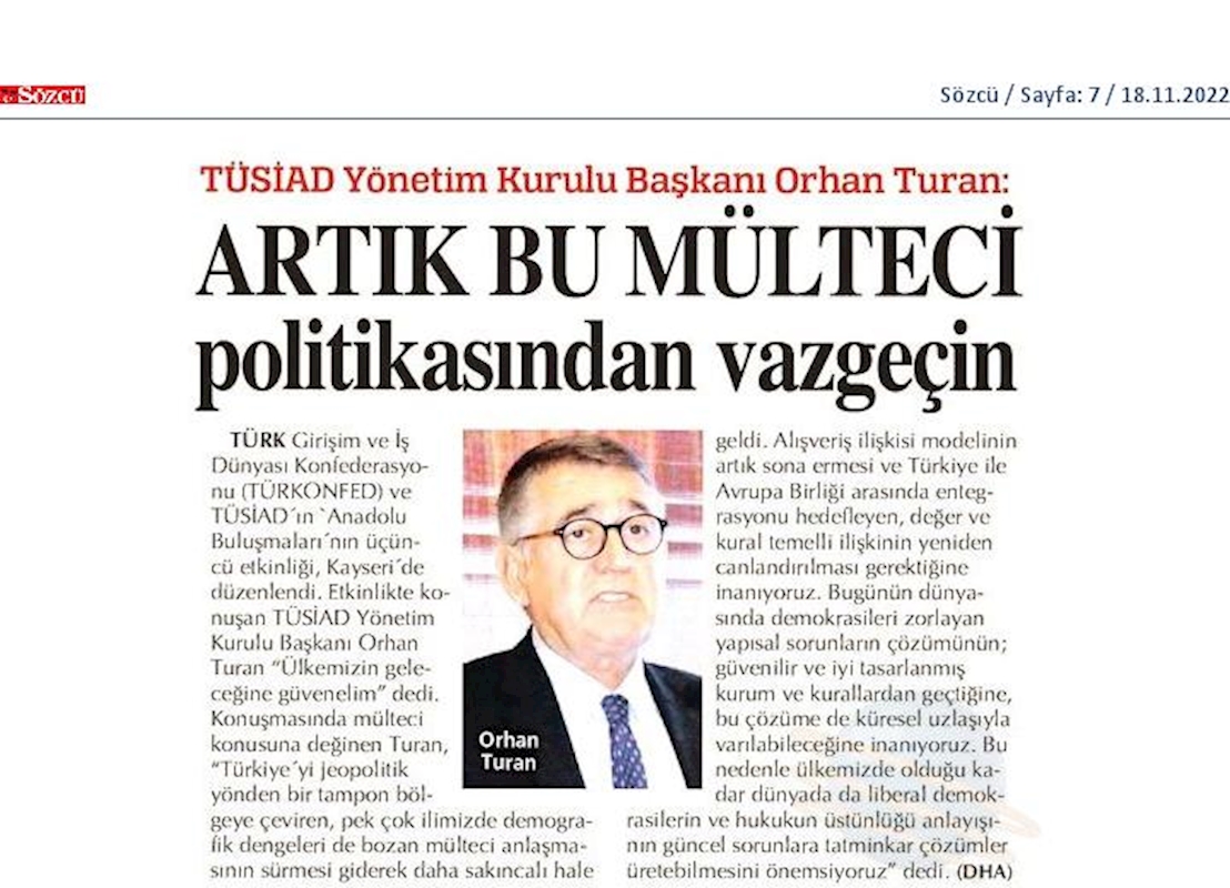 TÜRKONFED TÜSİAD Anadolu Buluşmalari 17 Kasim 2022 Kayseri - 11