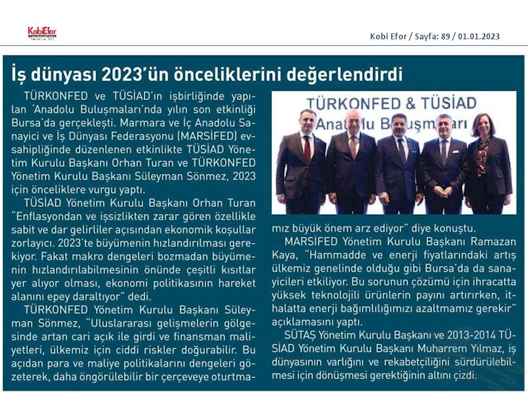 TÜRKONFED TÜSİAD Anadolu Buluşmalari 23 Aralik 2022 Bursa - 4