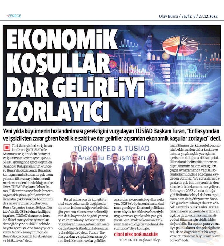 TÜRKONFED TÜSİAD Anadolu Buluşmalari 23 Aralik 2022 Bursa - 16