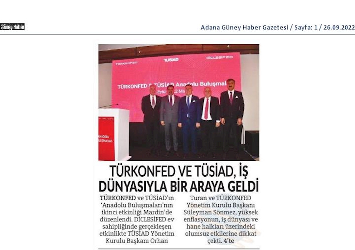 TÜRKONFED TÜSİAD Anadolu Buluşmalari 24 Eylul 2022 Mardin - 4